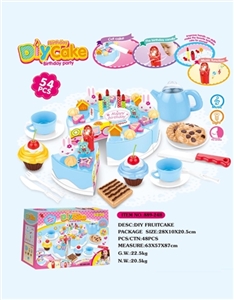 DIY electric fruit cake suit (54 PCS with music, electricity) / 3 AG13 button batteries - OBL735863