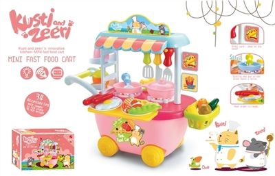 34PCS时尚卡通推车带声音.灯光（不包电 3粒1.5V AA） - OBL735982