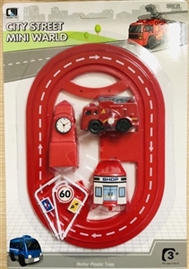 Red chain rail cars (harmony/fire/car) - OBL736115