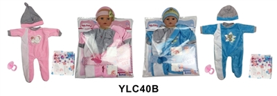 16 inch dolls clothes with urine trousers pacifier - OBL736299