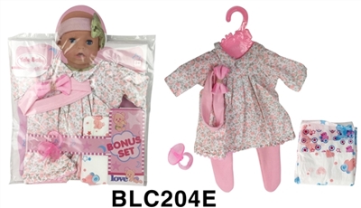 16 to 18 inches doll clothes with urine trousers pacifier - OBL736357