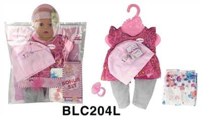 16 to 18 inches doll clothes with urine trousers pacifier - OBL736364