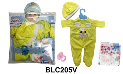 18寸 娃娃衣服带尿裤奶嘴 - OBL736428