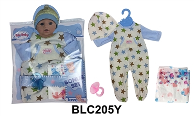 18寸 娃娃衣服带尿裤奶嘴 - OBL736431