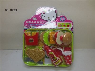 hello kitty过家家玩具汉堡拼盘 - OBL737723