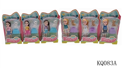 5.5 inch girl with pets - OBL737986