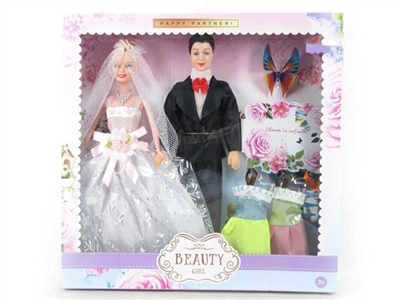 11.5 inch solid body double wedding couples barbie - OBL738257
