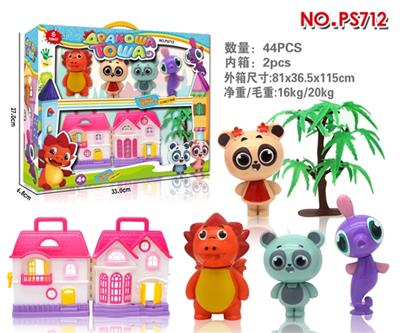 Little dragon, the panda, the pony furnishing articles trees (house) - OBL738735