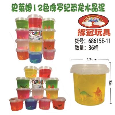 The Jurassic dinosaurs crystal mud slime 12 color - OBL738962