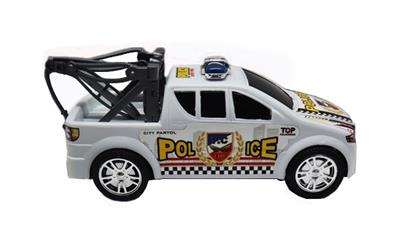 Inertia pickup truck crane a police car - OBL739188