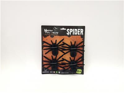 4 PCS flocking spider (small) - OBL739405