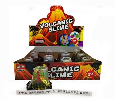 Slime volcanic type 70 a g12 color colorful pearl crystal mud color box (12 bottles) - OBL739888