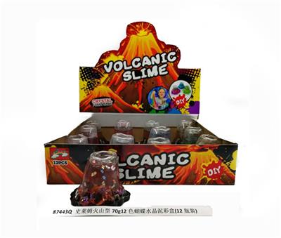 Slime volcanic type 70 a g12 color crystal butterfly mud color box (12 bottles) - OBL739889