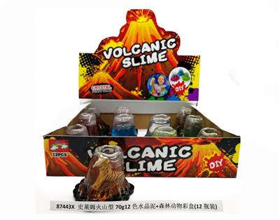 Slime volcanic type 70 a g12 color crystal mud forest animal color box (12 bottles) - OBL739890