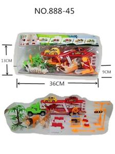 Inertial tow head car tow two planes. 2 car with animals - OBL740008