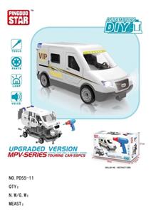 Taxi car motor assembled with light music/music box 3 AG13 (bag) two 1.5 V AA/electric screwdriver ( - OBL740055