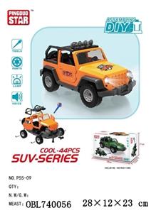 Glide suvs manually assembled with light music/music box 3 AG13 (bag) orange - OBL740056