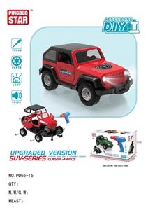 Taxi jeep electric assembled with light music/music box 3 AG13 (bag) two 1.5 V AA/electric screwdriv - OBL740059