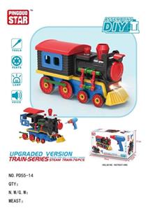 Sliding train electric assembled with light music/music box 3 AG13 (bag) two 1.5 V AA/electric screw - OBL740060