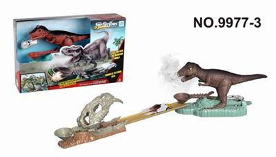 霸王龙带喷雾灯光恐龙IC抢险弹射轨道 - OBL740290