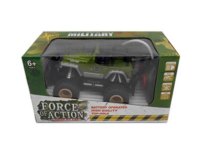 四通遥控带灯光牧马人迷彩军事车 - OBL740393