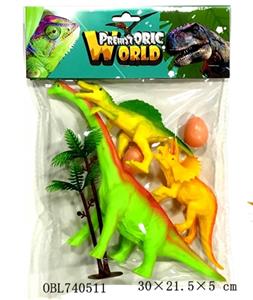 软胶恐龙3只装 - OBL740511