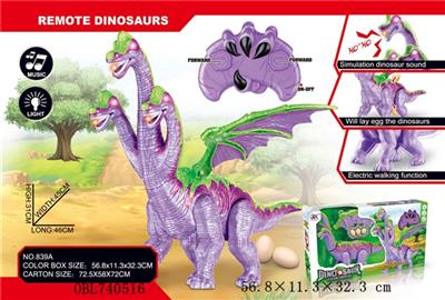 Three head brachiosaurus electric remote control - OBL740516