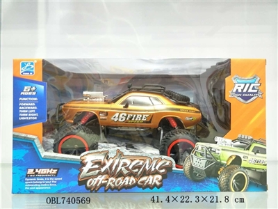 1:16四通复古改装大轮道奇遥控车（包电） - OBL740569