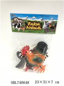 大号鸡+6寸鸭+6寸鹅+6栏杆+2树 - OBL740648