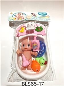 喷水浴盆配搪胶动物 - OBL741103