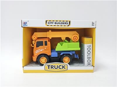 DIY cartoon truck crane inertia disassembling (four-color mixed loading) - OBL741852
