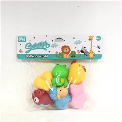 6只搪胶洗澡动物 - OBL742055