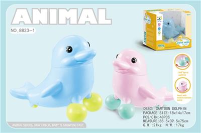 Electric music cartoon dolphins - OBL743136