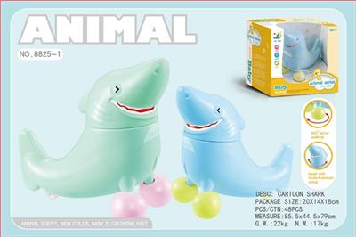 Electric music cartoon shark - OBL743138
