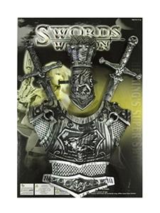 The ancient silver armor wristbands double sword - OBL743220