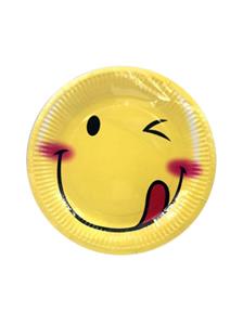 23 cm wide 10 only 1 bag smiling face paper plates - OBL743384