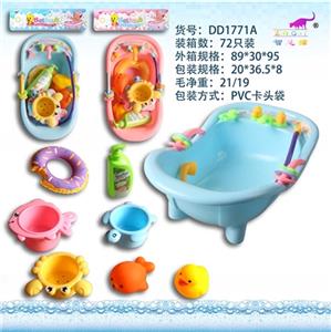 小号浴盆+沐浴露+3只叠叠乐+甜甜圈+两只搪胶 - OBL744007
