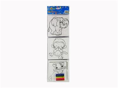 Triad puzzle With color pen - OBL744195
