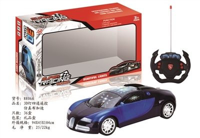 3D灯四通遥控仿真布加迪 - OBL744805