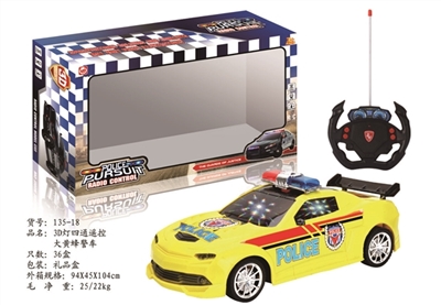 3D灯四通遥控大黄峰警车 - OBL744819
