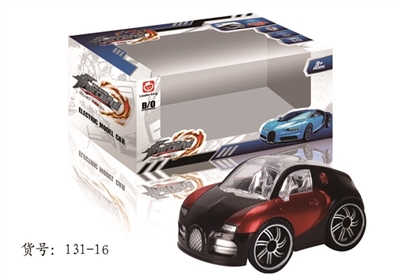 电动3D灯光声音布加迪带椅座万向车 - OBL744865