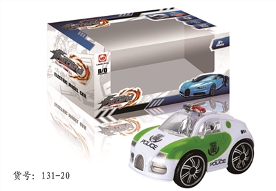 电动3D灯光声音布加迪带椅座万向警车 - OBL744869