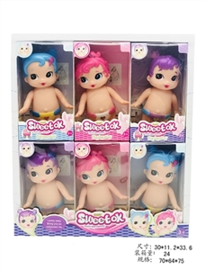 6.5寸搪胶天使表情娃三款混装12pc - OBL745351