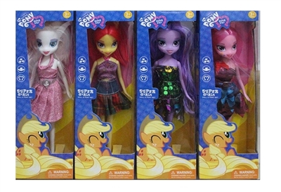 高档镭射盒9寸实身马妹芭比带马梳5款混装 - OBL745379