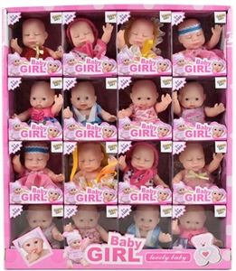 5寸搪胶表情娃/睡娃展示盒(16只装) - OBL745391