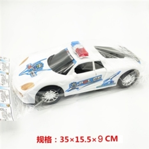Solid color paint simulation of inertia police car (white, blue) - OBL745535