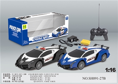 1:16警车灯光四通遥控车 - OBL745705