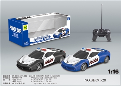 1:16警车灯光四通遥控车 - OBL745706