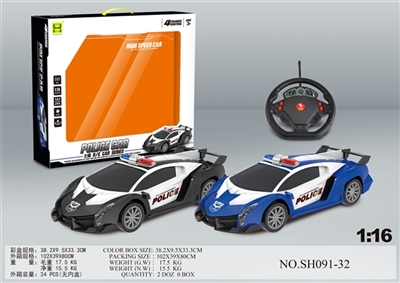 1:16警车灯光四通遥控车 - OBL745713