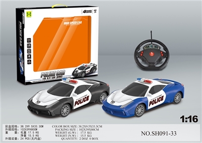 1:16警车灯光四通遥控车 - OBL745714